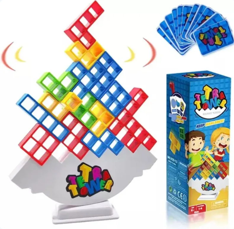 Tetra Tower Balancing Board Game for Kids and Adults