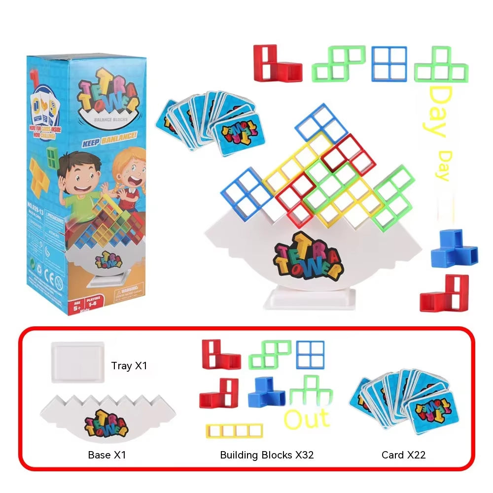 Tetra Tower Balancing Board Game for Kids and Adults