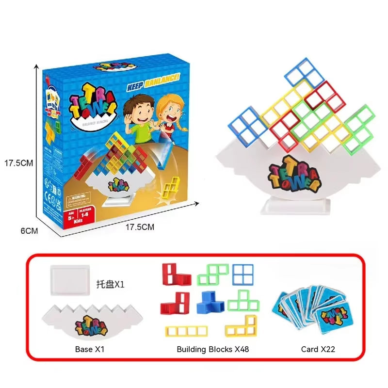 Tetra Tower Balancing Board Game for Kids and Adults